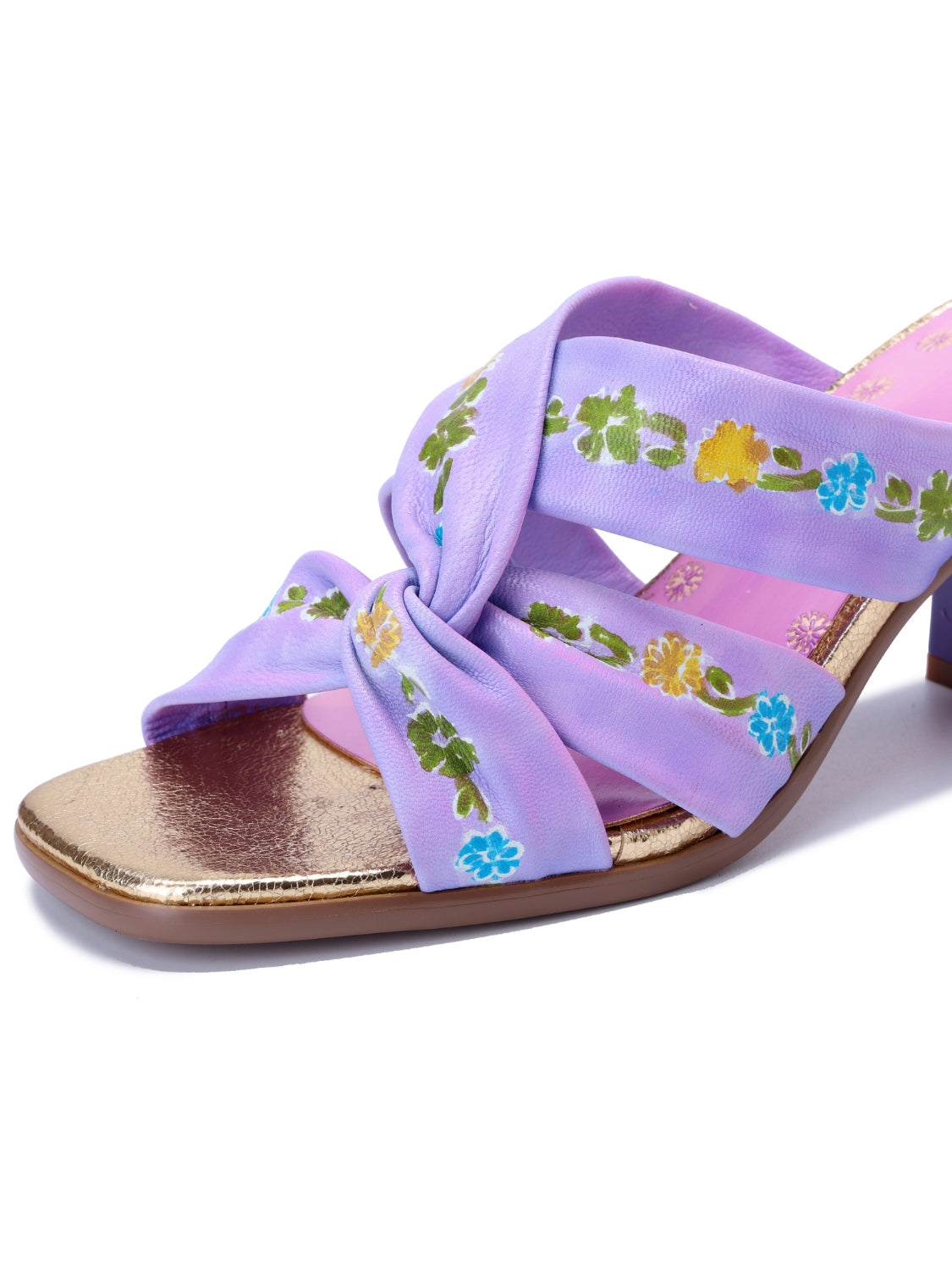 Soffia | Shailene Floral Printed Leather Slides