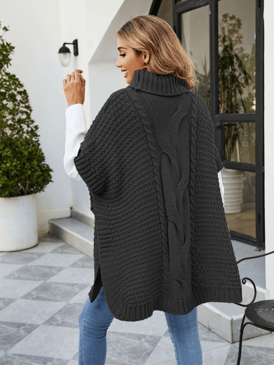 Milligan Oversized Turtleneck Sweater - Black