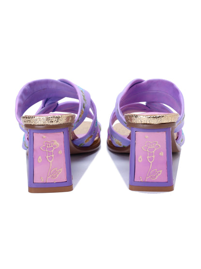 Soffia | Shailene Floral Printed Leather Slides