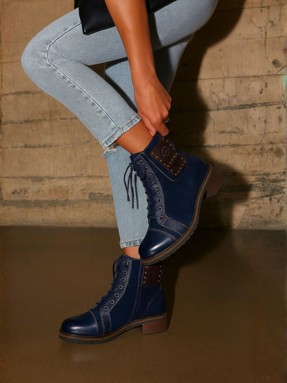 Soffia | Cecilie Suede Leather Combat Boots