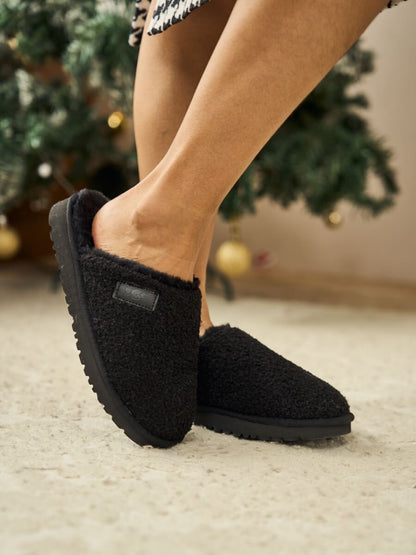 SMAIBULUN Ugg | Languorous Shepherd Blend Wool Slipper - black