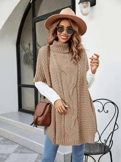 Milligan Oversized Turtleneck Sweater - Khaki