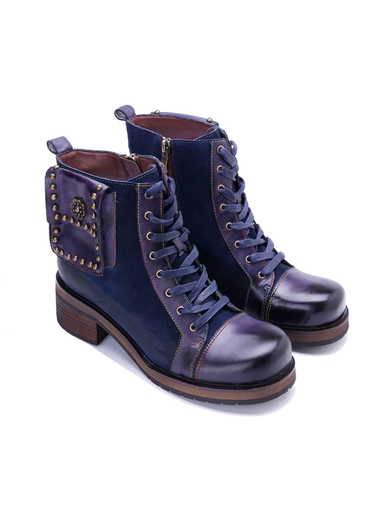 Soffia | Cecilie Suede Leather Combat Boots
