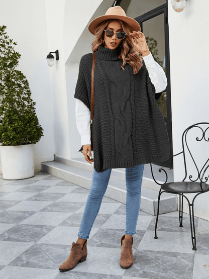 Milligan Oversized Turtleneck Sweater - Black