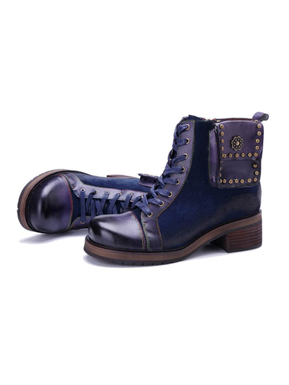Soffia | Cecilie Suede Leather Combat Boots