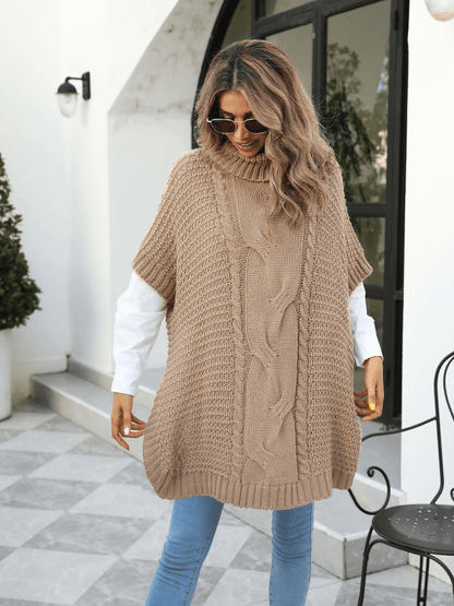 Milligan Oversized Turtleneck Sweater - Khaki