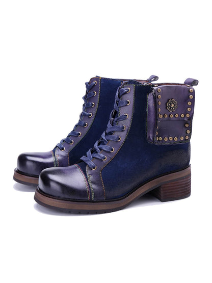 Soffia | Cecilie Suede Leather Combat Boots