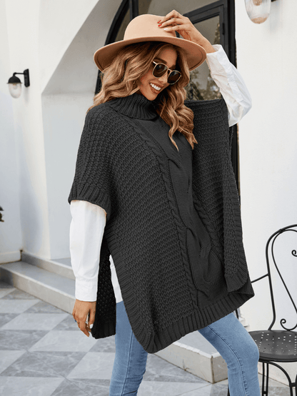 Milligan Oversized Turtleneck Sweater - Black