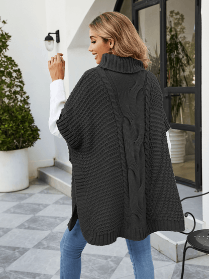 Milligan Oversized Turtleneck Sweater - Black