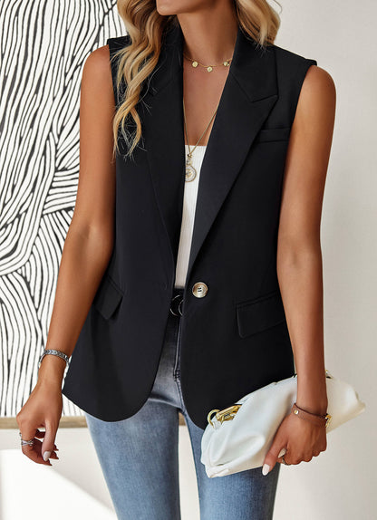 Radford Blazer Vest - Black