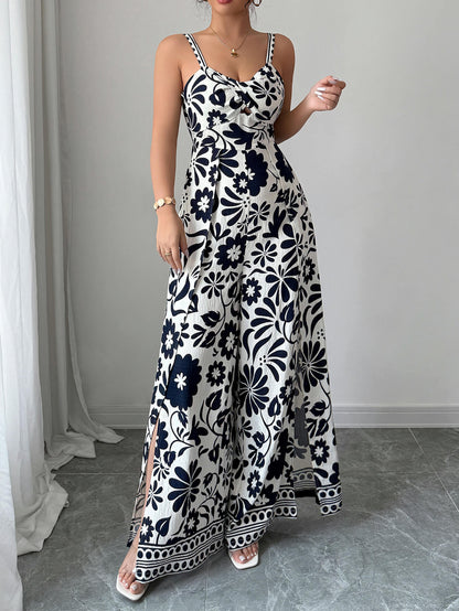 Bliss Escape Floral Jumpsuit - navy