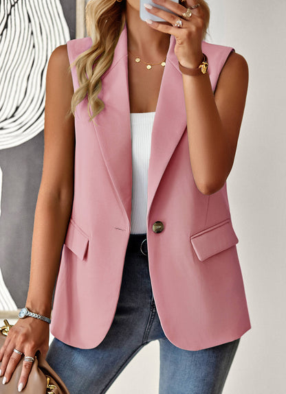 Radford Blazer Vest - Pink