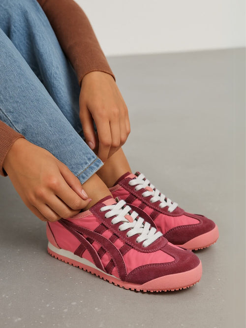 Rumour Has It | Maxine Contrast Strap Leather Sneaker - red