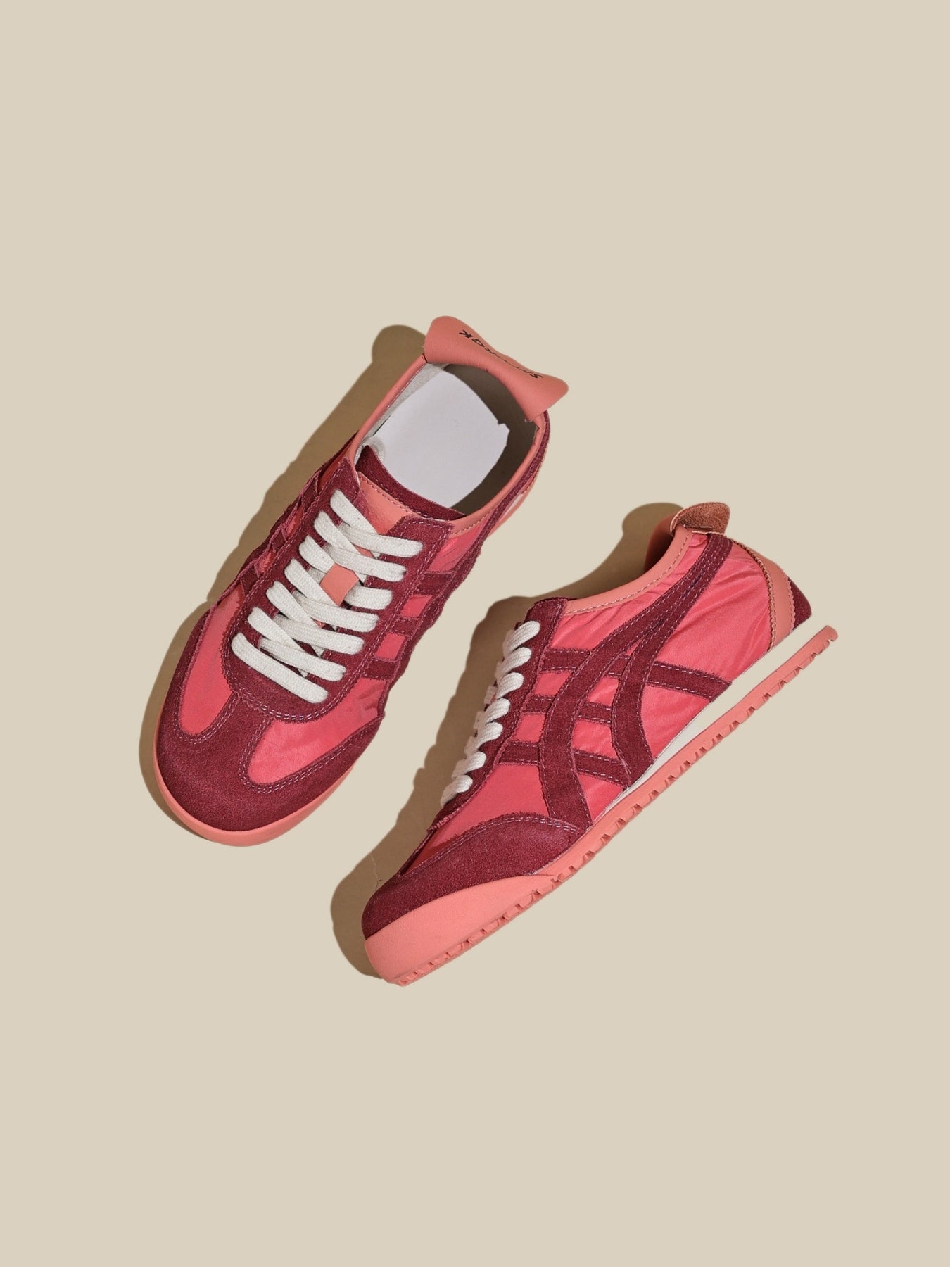 Rumour Has It | Maxine Contrast Strap Leather Sneaker - red