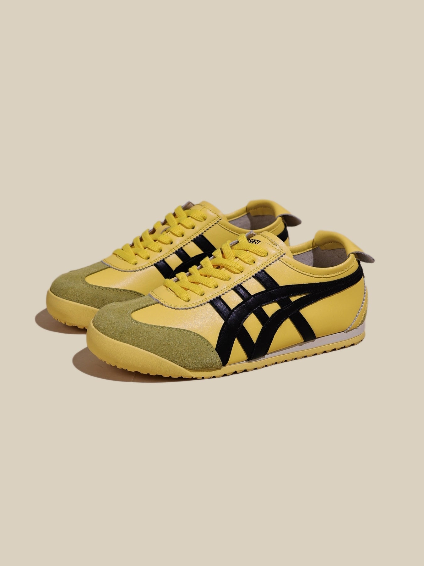 Rumour Has It | Maxine Contrast Strap Leather Sneaker - yellow