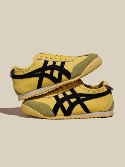Rumour Has It | Maxine Contrast Strap Leather Sneaker - yellow