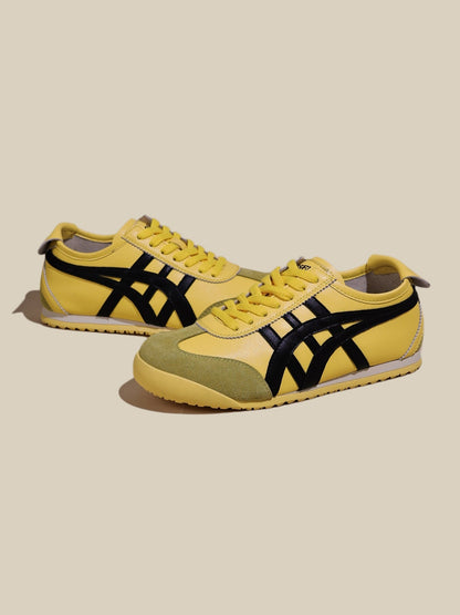 Rumour Has It | Maxine Contrast Strap Leather Sneaker - yellow