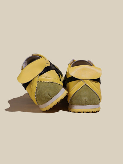 Rumour Has It | Maxine Contrast Strap Leather Sneaker - yellow